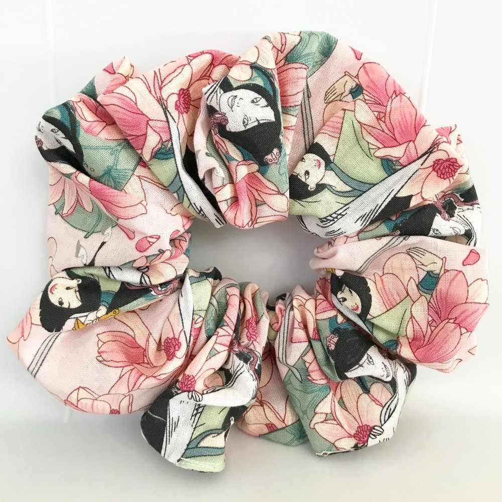 Brand New Handmade Mulan Hair Scrunchies, Size Large
